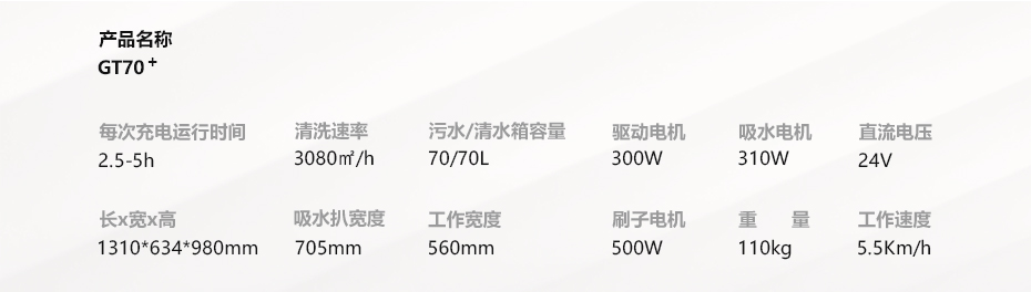技術參數GT70