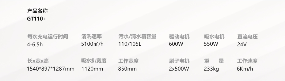 技術參數GT110+